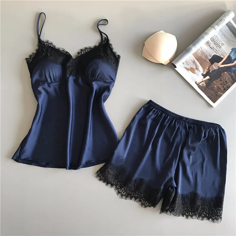 Women's Silk Lace 2 Piece Set