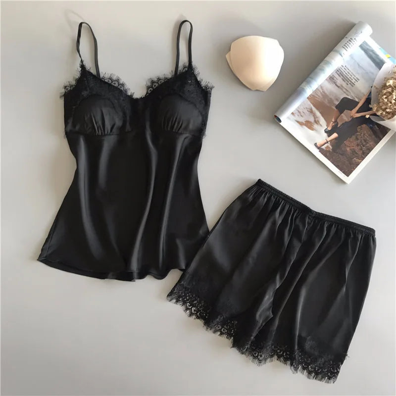 Women's Silk Lace 2 Piece Set