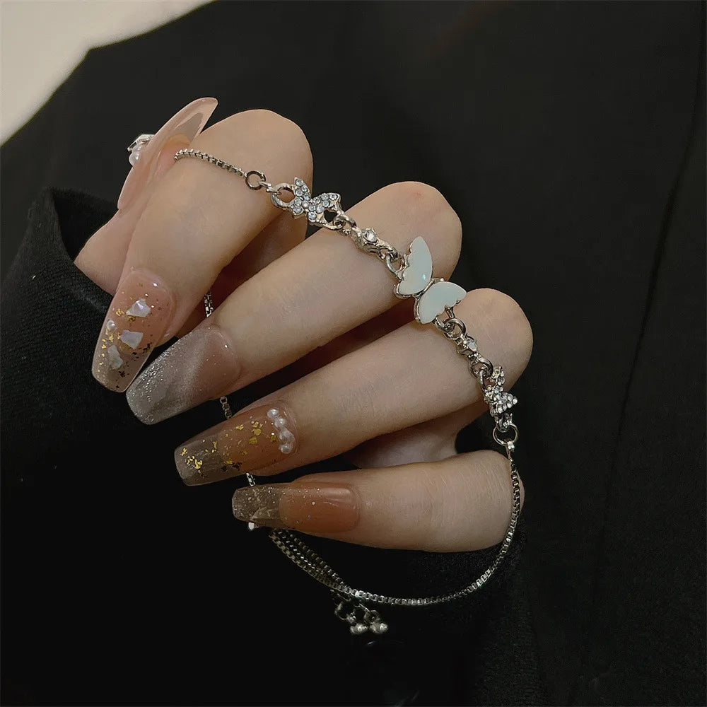 Rhinestone Butterfly Bracelet