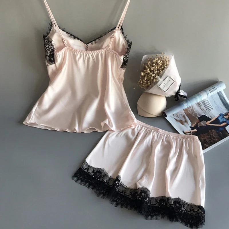 Women's Silk Lace 2 Piece Set