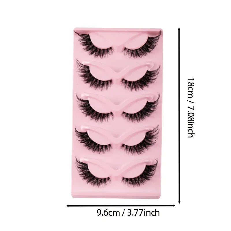 5Pcs Mink Eye Lashes