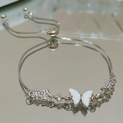 Rhinestone Butterfly Bracelet